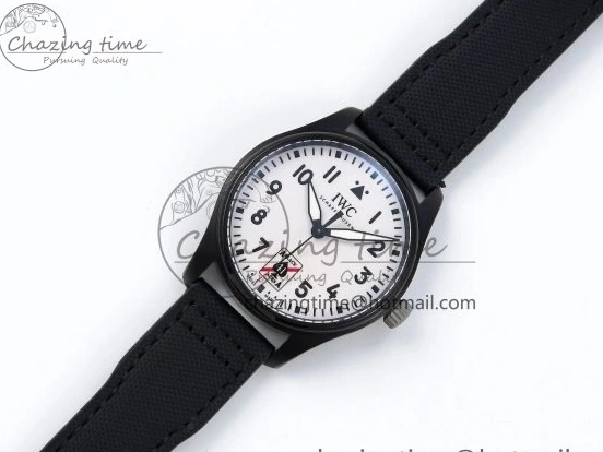 MIROTIME 0101 Pilot Black Ace BLSF 1:1 Best Edition White Lume Dial on Black Nylon Strap MIYOTA OnTrend 7021